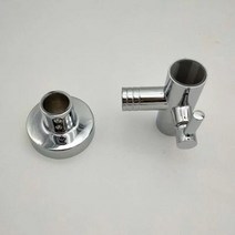 D-틸 샤워 리프트 로드 베이스 조정 가능한 로드 길이 고정 베이스 파이프 브래킷 연장된 벽 거리 수리 액세서리, 라운드 베이스 2