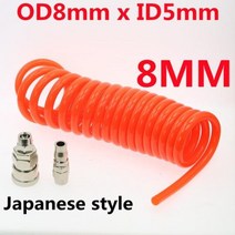 에어 공구 드릴 압축기 공기 호스 10mm 6M 9M 12M 고압 PU 튜브 파이프 가스 스프링 공압 나선형, 8mmx5mm Japan type+9 Meter
