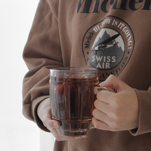 대용량 바이킹 머그컵 손잡이 유리컵 500ml, 2P