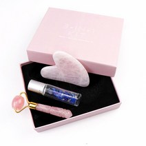 도자기괄사 괄사 유기괄사 옥괄사 천연 옥 페이셜 마사지 롤러 에센셜 오일 스크래핑 보드 세트 얇은 바디 스킨 편안한 뷰티 케어 얼굴 도구, [01] 3pcs