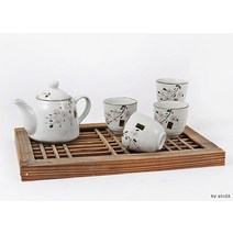 매화방 4인 다기세트 분리형 거름망 녹찻잔 답례품 사은품 판촉물 다도세트 머그컵 찻잔 다기잔 다관세트, 상세페이지 참조, 상세페이지 참조, 상세페이지 참조