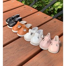 아이돌인형신발 20cm 말랑말랑 가죽st 버클 단화 운동화 솜뭉치 무속성 인형 미니어쳐, 브라운