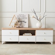 [에띠안]아모르 2단 1500 서랍장 원룸 높은 서랍장 TV다이 거실장 2색상, 오크화이트