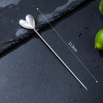 바텐더 크리 에이 티브 칵테일 장식 로고 핀 마티니 올리브 과일 핀 칵테일 장식 핀, 하트 모양의