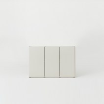 한샘 샘 책장 2단 120cm 수납형 시공 (컬러 택1), 크림화이트_책장/그레이_도어 (D)