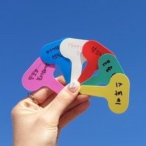 다육이 탁상화분 새싹 식물이름표 라벨 T형 100P 중