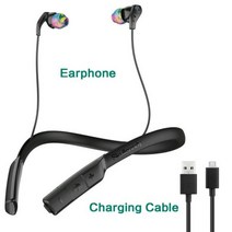 Skullcandy 블루투스이어폰 넥밴드 목걸이 이어폰 무선 음질 걸이 헤드셋 스포츠, 검은색