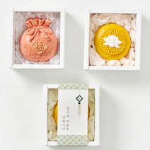 디자인비누 행사 답례품 선물세트]수제 [추석/설 모음+포장/복주머니/전통문양/명절 1구, 1구)청(복주머니)