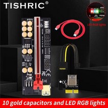 이더리움 채굴기 비트코인 채굴장 가정용 채굴부품 TISHRIC 최신 PCIE 라이저 016 16x Pci Express x16 6PI, 한개옵션1, 01 1PCS