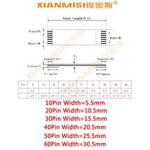 10 핀 플렉시블 플랫 케이블 FFC 반대쪽 0.5mm 피치 AWM 20624 80C 60V 길이 5cm 8cm 10cm 5 개, 01 5cm