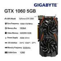 기가 바이트 그래픽 카드 GeForce GTX 1060 3G 5G 6G 게임용 NVIDIA GDDR5 6 핀 비디오 GPU 데스크탑 CPU 마더보드, [02] GAGTX10605GB