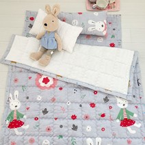 보아요[BOAYO] 국내산 향균 사계절 낮잠이불세트 어린이집이불 가방증정, 슈크레-코튼블루