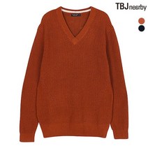티비제이 남성 V넥 하찌조직 니트 풀오버 T184KT120P