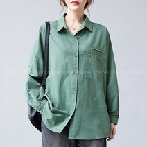 지홍 루즈핏 오버핏 빅사이즈 블라우스 남방 셔츠