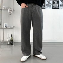 맥건 남자 스판 히든밴딩 사계절 데님 팬츠 세미와이드 청바지