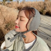 니트 퍼 양면 귀도리 귀마개 (4color)