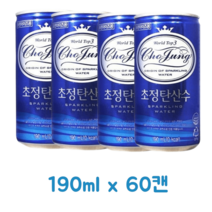 초정탄산수 플레인 190ml x 60캔, 190mlx60캔