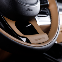 카디즈 쏘렌토MQ4 튜닝 핸들스포크 가죽커버, 무각인, 블랙