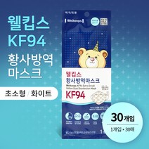 웰킵스 황사 방역 마스크 KF94 화이트 초소형 30매