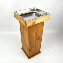 업소용 재떨이 건물 야외 흡연실 스탠드 높은, 재떨이-선반형(브라운)18x16x8cm