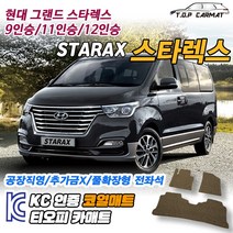 현대 그랜드 스타렉스 9인승 11인승 12인승 확장형 코일매트 차량용 바닥매트 티오피카매트, 1열만(운전석+조수석), 브라운, 그랜드 스타렉스 9인승 [2007~]