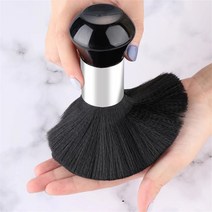 넥브러쉬 머리카락 털이개 넥털이 미용 바버샵 스펀지 얼굴 블랙 목 머리, 브러쉬_(은색)
