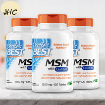JHC[미국직구/구매대행] 닥터스 베스트 MSM 1 500 mg 120타블렛 3병, 120개, 3개