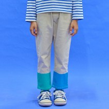 [매직에디션9] 덕콰이어트 밑단투톤블럭팬츠 라이트베이지 DQ31PT105