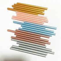 7x100mm 핫멜트 접착제 스틱 레트로 메탈릭 컬러 청동 로즈 골드 래커 왁스 씰 DIY 도구 접착제 50 개, 01 7x100mm, 02 Silvery, 02 Silvery_01 7x100mm