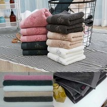 코마사 40수 가정용 두툼한 수건 욕실 타올, 화이트