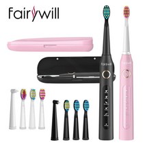 Fairywill Sonic 전동 칫솔 울트라 소닉 빠른 USB 충전기 방수 IPX7 5 모드 FW507 3 브러시 헤드 선물, 6.FW507420BPSet