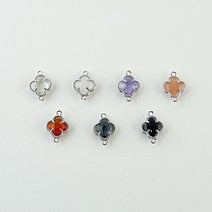 동대문153[DPC-0282]동대문 도매 악세사리 재료 부자재 글라스 큐빅 클로버 펜던트