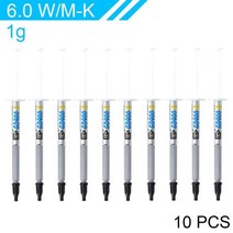 실리콘 서멀 고열 내열 구리스 오일 gd900-1 열 그리스 컴파운드 전도성 6.0 wmk 파스타 termica 석고 방열판 cpu gpu 칩셋 노트북 냉각 냉각기, gd900-1-10개