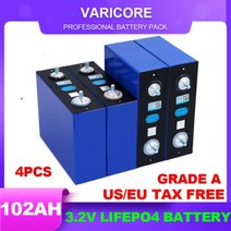 인산철 배터리 리튬 철 인산염 태양 전지 충전식 배터리 3.2v 310Ah 280Ah 135Ah 105Ah 90Ah Lifepo4 12v 24v 36v 세금 없음 4 개입, 4x lifepo4 102Ah