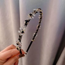 반하나쇼핑 바로크 나뭇잎 큐빅 보석 머리띠 헤어밴드 헤어액서세리 B022H