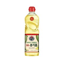 CJ제일제당 풍미 백설 콩기름 콩식용유 캠핑식용유 0.9L 업소용 전부침 새우튀김 식용류오일, 6개