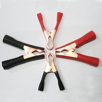 대용량 악어클립 악어 집게 고출력 자동차 점프선 접지선 커넥터 DIY, 50A 블랙