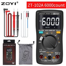 멀티미터 전류 테스터 ZOYI ZT-102/102A 디지털 멀티 미터 6000 카운트 TRMS 백라이트 AC/DC 전류계 전압계 옴 휴대용 전압 다기능, [01] ZT-98 standard