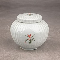 티세라 백자 대나무 사군자 소금단지 2.4kg 꿀항아리, 단품