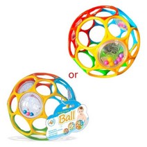 DXAD 소프트 로운 볼 장난감 핸드 벨 래틀 장난감 개발 터치 물린 잡기 손 Oball, 10 cm