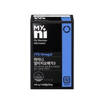 일동제약 마이니 오메가3 RTG EPA DHA 비타민E 혈중중성지질개선 혈행개선 기억력개선 에 도움을 줄 수 있음 식약처 기능성인정 미국산, 3개, 60캡슐