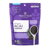 Navitas Organics 유기농 아사이 분말 227g(8oz) / 다이어트 슈퍼 푸드 아사이베리 / 그릭 요거트 아사이볼 토핑, 227g