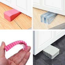 실리콘 도어 스토퍼 문닫힘 방지 스탑 문고정 CU, 4. 투명(1개)