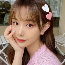 PKFARM 1+1 심쿵 포인트 러블리 파스텔 하트 머리핀 헤어악세사리