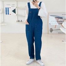 데님 청 오버롤 팬츠 점프수트 점프슈트 청바지/포켓 멜빵 바지