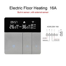 실내 온도 조절기 보일러 wifi smart thermostat temperature controller 110v 220v 230v electric floor heating, 16a 전기 난방