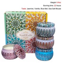 밀랍초 천연 기도 초4/6/12pcs Tinplate 양초 깡통 홀더 촛불 에센셜 오일 간장 크리스마스 발렌타인 데이, 02 4pcs style B 4oz