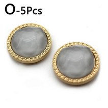 5pcs 스퀘어 라운드 금속 단추 여성 코트 바느질 의류 자 켓 스웨터 드레스 장식 액세서리, 25mm, O