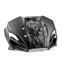 윈드스크린바람막이 pcx윈드스크린 스쿠터윈드스크린오토바이 앞 유리 전면 스크린 윈드 디플렉터 액세서리, 04 Forged carbon fiber