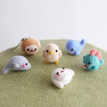 초보자 양모펠트 니들펠트 동물 만들기 (도구포함), 몬스터, 1개